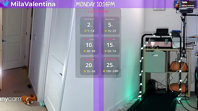 Snapshot of MilaValentina chatting on 01.28.25 MilaValentina online show from 01.28.25