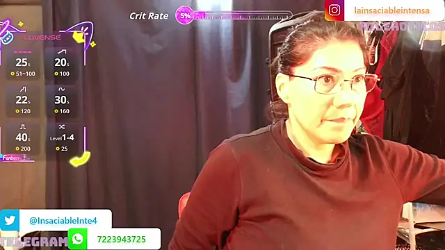 LaInsaciableIntensa online show from 05.17.26