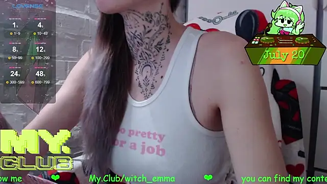 Snapshot of Witch_Emma chatting on 07.20.26 Witch Emma online show from 07.20.26