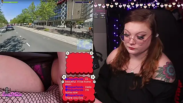 Snapshot of evamila chatting on 02.20.26 evamila online show from 02.20.26