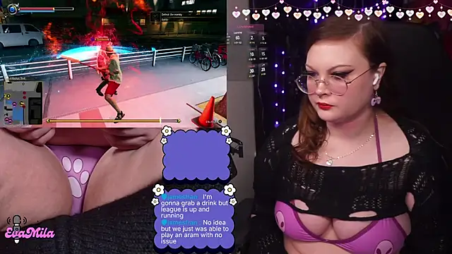 Snapshot of evamila chatting on 02.21.26 evamila online show from 02.21.26