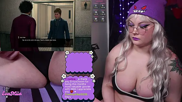 Snapshot of evamila chatting on 03.13.26 evamila online show from 03.13.26