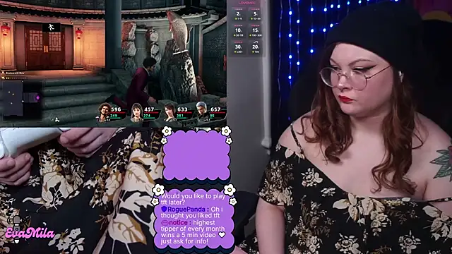 Snapshot of evamila chatting on 03.17.26 evamila online show from 03.17.26