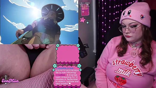 Snapshot of evamila chatting on 03.21.26 evamila online show from 03.21.26