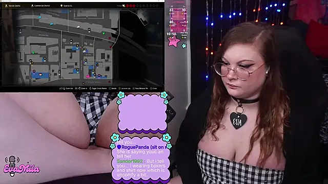 Snapshot of evamila chatting on 03.29.26 evamila online show from 03.29.26