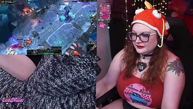 Snapshot of evamila chatting on 04.07.26 evamila online show from 04.07.26