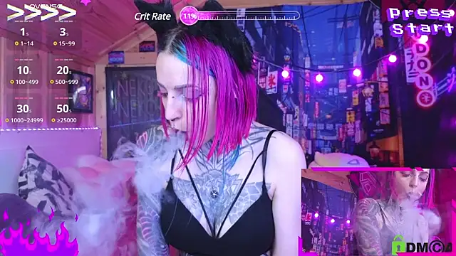 Snapshot of NekoCyber chatting on 12.02.24 NekoCyber online show from 12.02.24