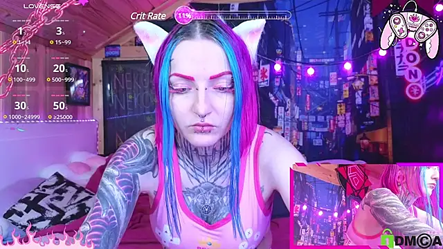Snapshot of NekoCyber chatting on 12.08.24 NekoCyber online show from 12.08.24