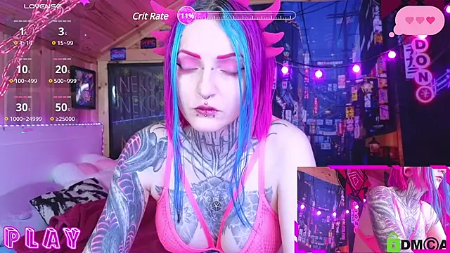 Snapshot of NekoCyber chatting on 12.12.24 NekoCyber online show from 12.12.24