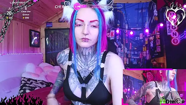 Snapshot of NekoCyber chatting on 12.25.24 NekoCyber online show from 12.25.24