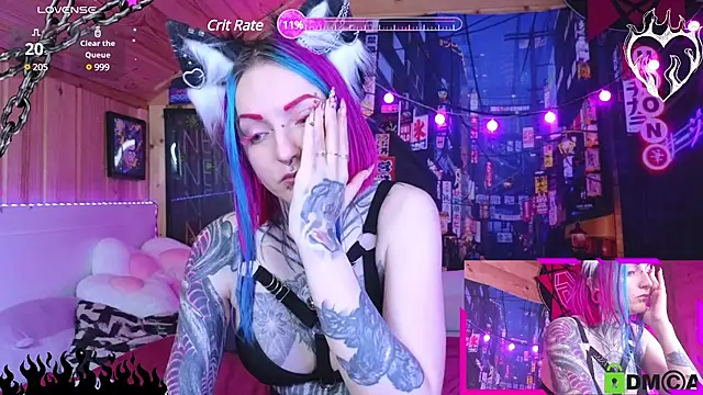 Snapshot of NekoCyber chatting on 12.25.24 NekoCyber online show from 12.25.24
