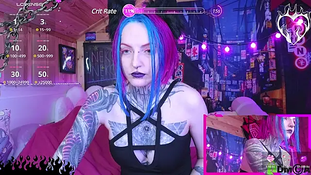 Snapshot of NekoCyber chatting on 01.08.25 NekoCyber online show from 01.08.25