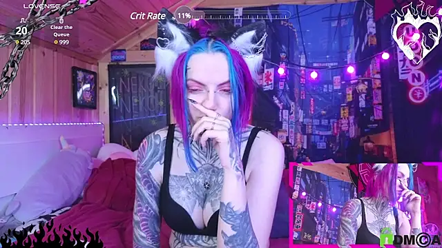 Snapshot of NekoCyber chatting on 01.25.25 NekoCyber online show from 01.25.25