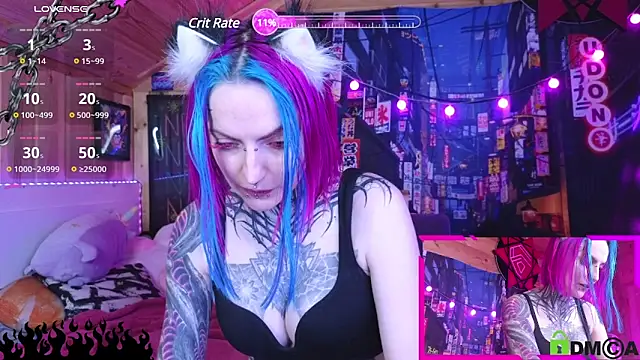Snapshot of NekoCyber chatting on 02.13.25 NekoCyber online show from 02.13.25