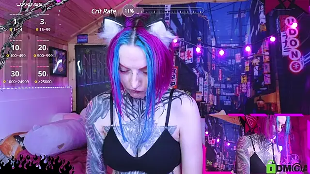 Snapshot of NekoCyber chatting on 02.15.25 NekoCyber online show from 02.15.25