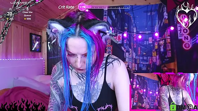 Snapshot of NekoCyber chatting on 02.23.25 NekoCyber online show from 02.23.25