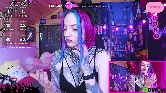 Snapshot of NekoCyber chatting on 03.02.25 NekoCyber online show from 03.02.25