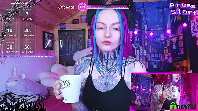Snapshot of NekoCyber chatting on 03.12.25 NekoCyber online show from 03.12.25
