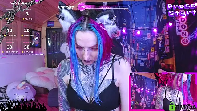 Snapshot of NekoCyber chatting on 03.14.25 NekoCyber online show from 03.14.25