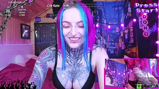 Snapshot of NekoCyber chatting on 03.23.25 NekoCyber online show from 03.23.25